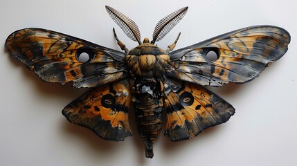 Death head hawk moth insect antique