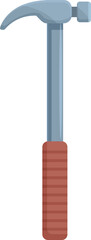 Handle metal hammer icon cartoon vector. Home instrument. Worker fix tool