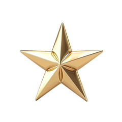 Obraz premium 3d render shining star icon on white background,png