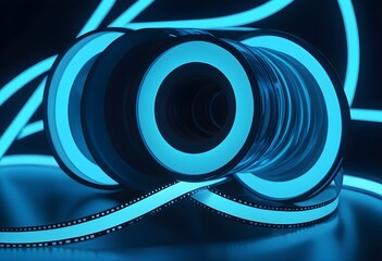 Spool of Blue Neon Light for Signage,
 DIY Projects, and Home Decor