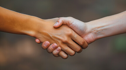 A close-up shot capturing a handshake and a bow, both culturally significant gestures symbolizing respect and courtesy. T