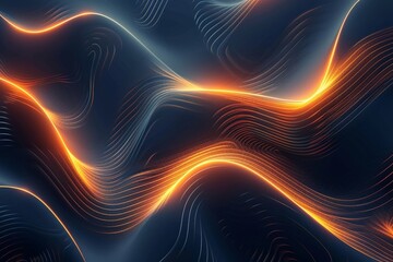 Obraz premium Minimal geometric background Dynamic blue shapes composition with orange lines Abstract background modern hipster futuristic graphic Vector abstract background texture design, bright poster, banner