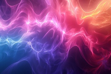 Fototapeta premium Abstract neon fractal wallpaper with space , pastel
