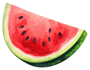 PNG Watermelon fruit slice plant.