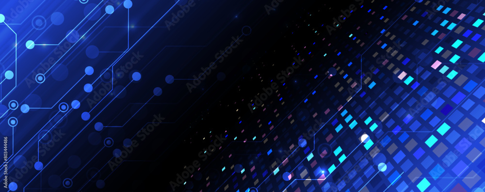 Leinwandbilder technology abstract futuristic science background for internet business. big data concept. vector ar
