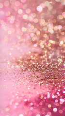 Pink and gold glitter background design