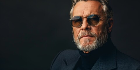 Fototapeta premium Stylish Older Man in Sunglasses and Suit