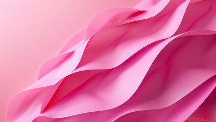 Obraz premium Close up of a pink paper sheet with a wavy edge on a gradient background Generative AI