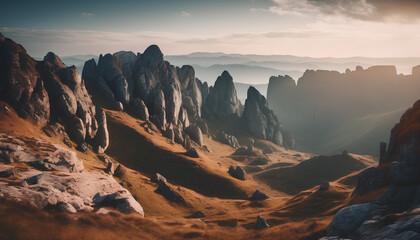 Mountains, rocks, river, landscape