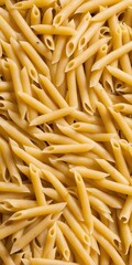Cooked al dente pasta as food background. Noodle pattern.