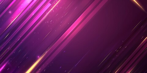 A purple background with diagonal lines and light effects, creating an abstract design for presentation or banner Generative AI
