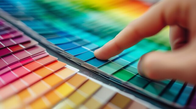 Close-up of a customers finger delicately tapping a smartphone screen to choose different color options for a product in an online store