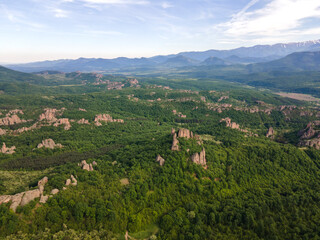 Aerial view of Belogradchik Rocks, Bulgaria