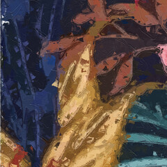 Oil paintings and various flowers, lotus leaves, fish, ponds, chrysanthemums, and leaves are beautiful