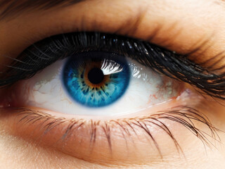 Fototapeta premium Close up of female opened eye.