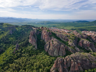 Aerial view of Belogradchik Rocks, Bulgaria
