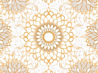 Arabic Islamic Elegant White Luxury Frame Ornament pattern