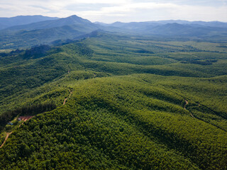 Aerial view of Belogradchik Rocks, Bulgaria