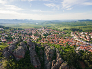 Aerial view of Belogradchik Rocks, Bulgaria
