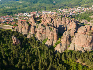 Aerial view of Belogradchik Rocks, Bulgaria