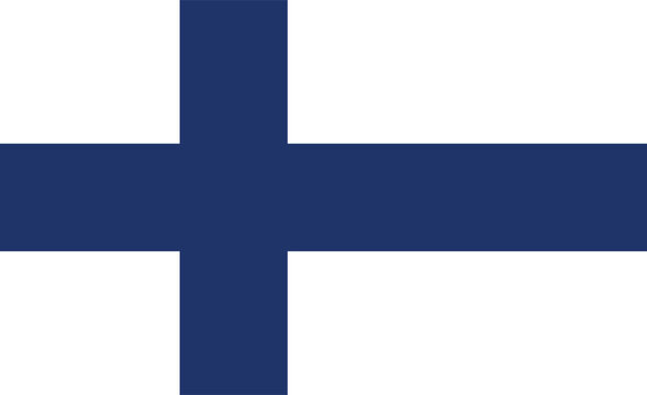 National flag of Finland original size and colors vector illustration, Suomen lippu or Finlands flagga and Siniristilippu used Nordic cross, Finnish flag has Scandinavian cross