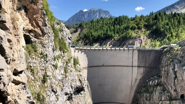 The Vajont Dam, a disused dam in northern Italy; a landslide caused a megatsunami in the lake that destroyed several villages and towns