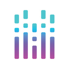 modern sound wave logo premium template