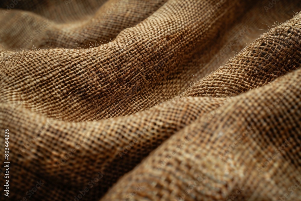 Poster A piece of brown fabric with a wavy texture