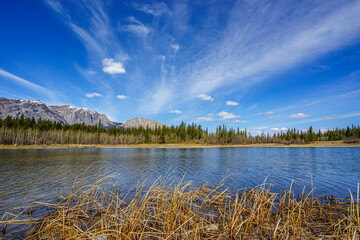 Middle Lake and Mount Yamnuska, Bow Valley Provincial Park