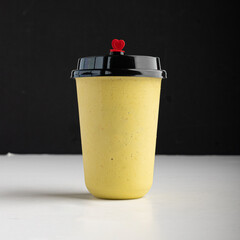 A glass of avocado fruit milk shake juice