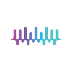 modern sound wave logo premium template