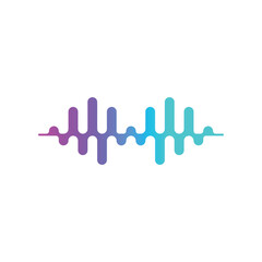 modern sound wave logo premium template