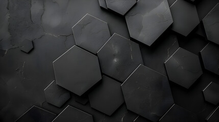Sleek Black Tech Pattern with Dark Grey Abstract Elements for a Minimalistic Background