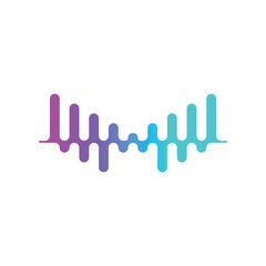 modern sound wave logo premium template