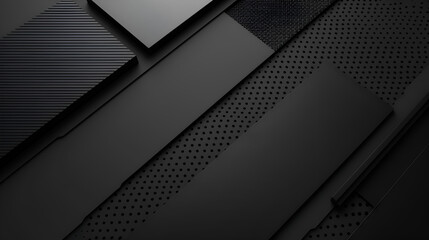 Elegant Black and Dark Grey Tech Background with Abstract Minimalistic Details