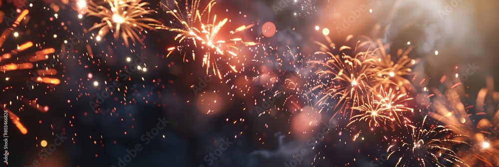 Aufkleber a bunch of fireworks that are in the sky with lights on them and some are in the air with some kind 