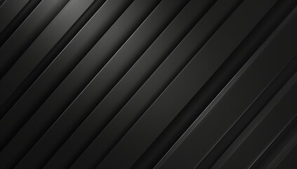 Obraz premium Black background with diagonal lines and light effect dark gray color scheme, minimalist style Generative AI
