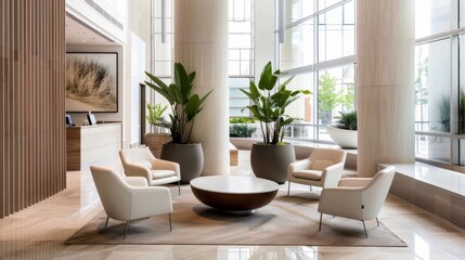 Elegant Contemporary Lobby in Neutral Tones