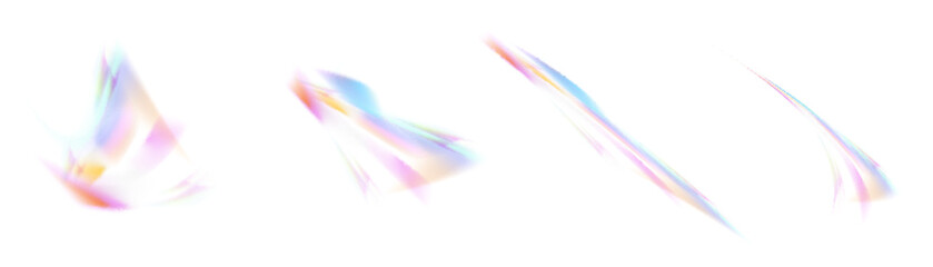 Rainbow light. Rainbow light refraction isolated on transparent background. Vector