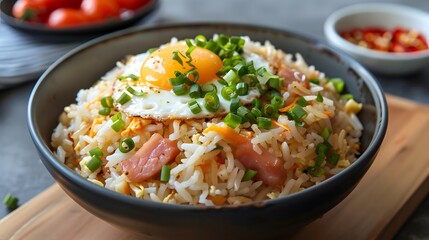 Rice and vegetable dishes with meat options, including couscous, salads, and risotto, served on plates
