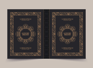 Ornamental book cover design template