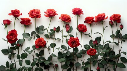 Vivid Red Roses Evoking Feelings of Vitality