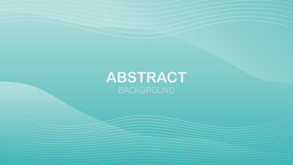 Turquoise Waves Abstract Background Editable Template
