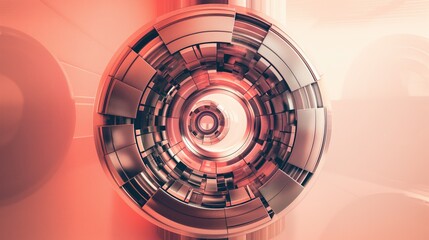 Naklejka premium Tokamak magnetic confinment device from inside furusistic ecological energy source