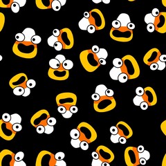 Cartoon Halloween sugar monsters seamless candy corn pattern for wrapping paper and fabrics and linens