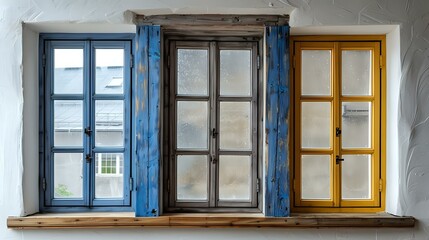 Functional Design as Art: Triptych of Windows with Different Frames