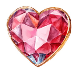 Fototapeta premium love diamond watercolor digital painting good quality