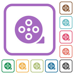 Film reel solid simple icons