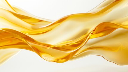 Silky golden-yellow waves elegantly captured in dynamic motion.