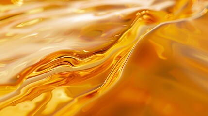 Close-up of swirling golden liquid textures, perfect for backgrounds.